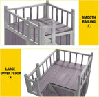 Aivituvin Dog House Feral Cat House Outdoor and Indoor,Pet Houses with Stairs,2 Storys