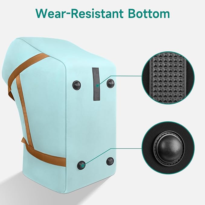 YOREPEK Car Seat Travel Bag for Airplane Compatible with Uppababy Mesa and Base, Fits for Chicco Keyfit 30 and Base,Padded Car Seat Carrier for Airport, Car Seat Gate Check Bag, Light Cyan