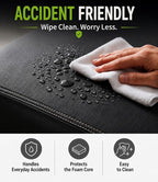 Waterproof Vinyl Leather Dog Bed for Small Dogs, Wipeable Dog Pad, Easy to Clean, Pet Hair Resistant Kennel Bed