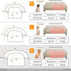 GGIB Calming Dog Bed Fluffy Plush Dog Mat for Furniture Protector with Removable Washable Cover for Large Medium Small Dogs and Cats (Extra Large (53x39.3x6), Pink)