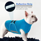 MIGOHI Breathable Dog Anxiety Calming Vest,Dog Firework Anxiety Relief Vest,Dogs Stress and Anxiety Relief Coat,Anxiety Vest for Large Dogs,Blue,XL