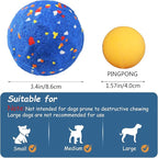 Smart Interactive Dog Toy, Automatic Moving Bouncing and Stimulation Interactive Dog Ball, Pet-Safe E-TPU Material, IP54 Waterproof Rating, Anti Boredom Dog Toys to Keep Them Busy,White