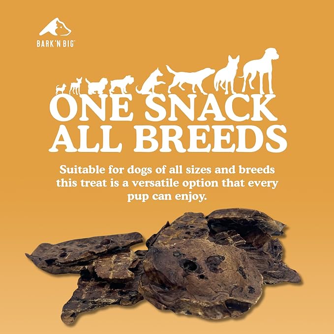 BARK'N BIG Lamb Lung Dog Treats Made in USA - Single Ingredient Lamb Dog Treats - Dehydrated Natural Lung Puffs for Dogs - 5oz