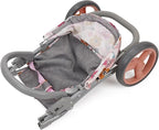 509 Crew: Melange Flora - Mabelle 3-Wheel Doll Jogger Stroller - Accessory for Dolls Up to 24", Large Canopy, Foldable Design, Kids Toy, Ages 3+