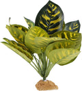 Reptile Plants Decoration, Reptile Plants for Terrarium Decor, Reptile Artificial Plant, Amphibian Habitat Decor Suitable for Reptiles Lizards Geckos, 8.27"x2.76"x10.63", Green