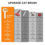 Pet Steam Brush for Dog & Cat – 3-in-1 Spray Hair Removal Comb – Steam for Shedding & Grooming – Water Brush for Long & Short Haired Pets – Spritz Defur Comb – Includes Waterless Shampoo and Eye Wipes