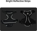 Cat Harness and Leash Set Escape Proof Tactical Extra Large Kitten Harness Emotional Support Cat Vest, Black, XXL