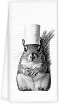 Squirrel Bathroom Hand Towels, Squirrel Decor for Bathrooms, Funny Bathroom Squirrels Hand Towels, Squirrel Gifts, FunnySquirrel Themed HandTowels for SquirrelLovers Bathrooms, 16x24In