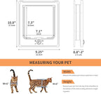 NAMSAN Cat Door Interior Door, Brown, Flap Opening 7.1" x 7.3", 4 Way Locking Cat Door for Exterior Door, Weatherproof Pet Door for Cats Small Dogs, Cat Flap Doors for Wooden/Metal Door, Window