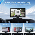 4-Channel 1080P Backup Camera for Truck/RV/Semi Trailer/Van/Cars 10.2inch Touch Monitor with DVR Recording/Playback/Bluetooth/FM Radio/Music/Video Player