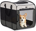 Dog Kennels and Crates for Medium Dogs, Portable Pop Up Indoor Pet Cage with Sturdy Wire Frame, Collapsible Travel Crate Soft Sided Cat Bag Escape Proof (Gray, 28.0" L x 18.0" W x 22.0" H)
