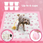 Pink Puppy Pads, Absorbent 23"x 23" 50 Count Cute Dog Pee Pad with Adhesive Tabs for Potty Training, Leak-Proof Quiky-Dry Pads for Puppies, Dogs, Cats, Rabbits(Pink, 23x23in 50Ct)
