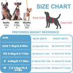 Puppytie No Pull xs Dog Harness with Multifunction Dog Leash,Soft Adjustable No Choke Escape Proof Pet Harness Vest,Ocean Blue,XS