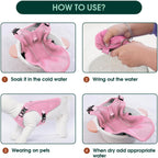 Kuoser Dog Cooling Vest Harness, Small Puppy Cooler Jacket with Adjustable Buckle for Outdoor Beach, Hiking, Training Pink S