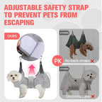 PAWCHIE Dog Grooming Hammock Harness for Dogs & Cats with Pet Nail Clipper Trimmer,Cat Hanger Sling for Trimming Clipping Nails,Warm Plush Dog Hammock Restraint Bag for Small Medium Large Dogs,Grey XS