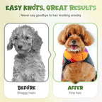 Double-Sided Pet Grooming Brush for Dogs and Cats, 2026 New Dog Deshedding Brush, Dematting Comb Removes Tangles Knots and Loose Fur, Ergonomic Pet Grooming Tool (White*2)