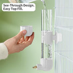 AOTU Bird Cage Accessories, Bird Water Bottle & Dispenser for Cage 7.4 Fl Oz Automatic No Mess Parrot Water Dispenser – Clear Feeder for Parakeet, Conure, Cockatiel, Lovebird & Canary
