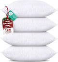 Utopia Bedding Throw Pillows (Set of 4, White), 14 x 20 Inches Pillows for Sofa, Bed and Couch Decorative Stuffer Pillow