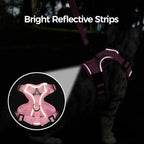 Cat Harness and Leash Set Escape Proof Tactical Medium Kitten Harness Emotional Support Cat Vest, Pink, M