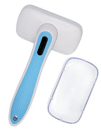 Pet Slicker Brush - Self Cleaning Brush for Dogs & Cats w/Retractable Bristles for All Hair Types - Massaging Pins Remove Tangles & Mats Painlessly - Durable Grooming Tool for Dogs & Cats