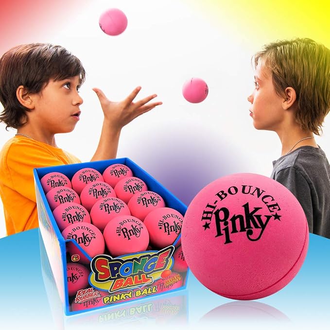 JA-RU Hi-Bounce Pinky Ball (144 Pack) Rubber-Handball Bouncy Balls for Kids. Small Pink Stress Ball. Indoor and Outdoor Sport Party Favors. Throwing Play Therapy. 976-144p