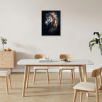 Horse Pictures Wall Art, Horse Animal Bathroom Wall Decor, Aesthetics Modern Framed Painting Elegant Canvas Artwork for Bathroom Bedroom Living Room Decorations 16"L x 12"W