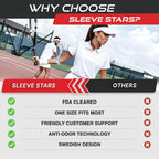 Sleeve Stars Tennis Elbow Brace for Men & Women, Tendonitis Elbow Brace & Strap Golfers Elbow Brace Counterforce Band for Tendon Pain Relief & Support for Forearm w/ 3 Straps Fits 9-23" (Pair/Light Blue)