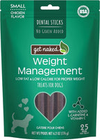 Get Naked Grain Free 1 Pouch 6.2 Oz Weight Management Dental Chew Sticks, Small