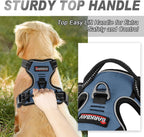 BARKBAY No Pull Dog Harness Front Clip Heavy Duty Reflective Easy Control Handle for Large Dog Walking(Navy,M)
