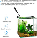 hygger Small Fish Tank Cleaner, Aquarium Cleaning Tools Kit with Handle, Seaweed Scraper, Fishing Net, Sponge Brush,Wall Brush (M)