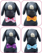 PET SHOW 10 Pack Paw Small Dog Bow Ties Sliding Collar Attachments Puppy Cats Bone Bowties for Medium Dogs Cute Bowknots Wedding Party Holiday Pet Grooming Accessories(Small)
