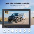 7-inch AHD1080P Wired RV Backup Camera System, IP69k Waterproof IR Night Vision Reversing Camera, Vibration-Proof 20G for Trailer/Tractors/Truck/Excavator/Caravan/Skid Steer/Heavy Equipment