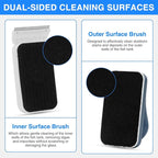 fishkeeper Aquarium Strong Magnetic Glass Cleaner Brush, Fish Tank Algae Magnet Cleaning Tool with 2 Detachable Scrapers, Mag Float Scrubber for 0.25-0.625Inch Glass and Acrylic Tanks