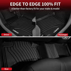 LASFIT Floor Mats for Mercedes Benz GLC 2016-2022, GLC300 / GLC350e / GLC43 AMG / GLC63 AMG / GLC63 AMG S, Custom Fit All Weather TPE Mercedes GLC SUV&Coupe Floor Liners, 1st & 2nd Row Set, Black