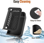 Cat Litter Box Step, Cat Litter Box Ramp Mat with Filter Function for Self-Cleaning Cat Litter Box, Easy to Clean, Cat Pedal Step Stool Ideal for Kitten & Elderly Cats (Black)
