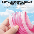 BINGPET No Pull Dog Harness Medium Sized,Breathable Mesh Puppy Cat Harnesses,Pink, M