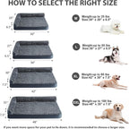 BFPETHOME Orthopedic Dog Beds for Large Dogs-Waterproof Sofa Dog Bed with Removable Washable Cover, Big Pet Bed with Waterproof Lining and Nonskid Bottom,Pet Bed for Large Dogs