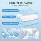 Luciphia Premium Cooling Dog Blanket Washable Q-MAX>0.5 Small Medium Large Pet Mat Puppy Cat Self-Cooling Soft Breathable Calming Throw for Sofa Crate Bed (Light Blue,25x35 inches)