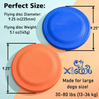 Dog Flying Disc - Durable Rubber Flying Disc Dog Toy - 9.25" Indestructible Rubber Dog Flying Discs Flyer Dog Toys - Puncture Resistant & Bite Resistant Extremely - for Medium Large Dogs