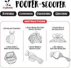 DogBuddy Pooper Scooper, Portable Dog Pooper Scooper, Poop Scooper for Small and Large Dogs, Pooper Scooper With Bag Attachment, Leash Clip and Dog Waste Bags Included (Medium, Mist)
