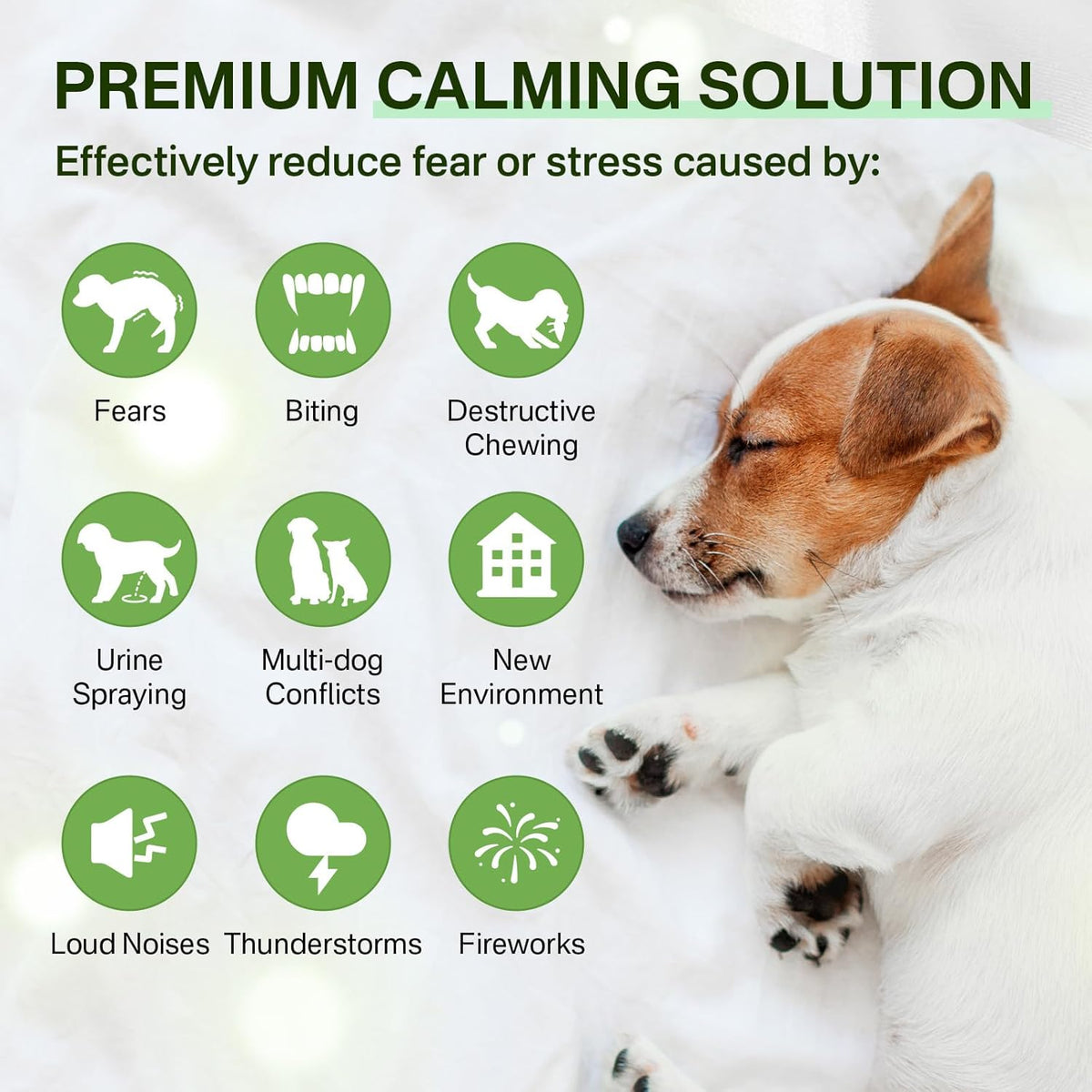 Dog Calming Diffuser with 3 Timing Functions, 3-in-1 Dog Anxiety Relief Diffuser Kit, 120-Day Anxiety Relief, Stress Relaxation Pheromones Calming for All Dogs (1 Diffusers + 2 Refills)