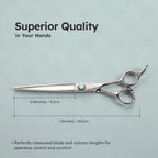7” Dog Grooming Scissors｜VG10 Japanese Steel Professional Pet Grooming Shears for Cats & Dogs｜Clean Cut & Precise Trimming｜Lightweight Ergonomic Handcrafted Design｜K9 Shears