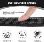 Reflective Dog Collar Padded with Soft Neoprene Breathable Quick Release Basic Dog Collars for Medium Large Dogs Black Boy Girl