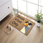 Funny Welcome Doormat (23.7 in X 15.6 in) Anti-Slip Rubber Back Entrance Way Indoor Front Porch Decor Rugs House Warming Gift (Hilarious Unique Goose Vibes Only)