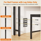Aheaplus Headboard for King Size Bed with Storage, Headboards with Outlets, USB Ports and LED Light, King Size Head Board Only, Height Adjustable, Reversible, Sturdy and Stable Headboard, Black