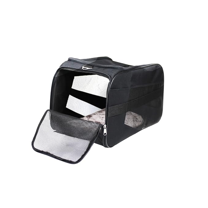 dbest products Pet Smart Cart Carrier, Large, Black, Soft Sided Collapsible Folding Travel Bag, Dog Cat Airline Approved Tote Luggage Backpack