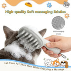 Dog Bath Brush & Massager, Dog Cleaner & Cat Grooming Brush, Silicone Shampoo Scrubber for Dogs & Cats, Rubber Curry Brush for Bathing, Washing & Shedding Care