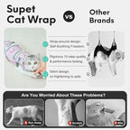 Supet Cat Grooming Hammock, Soft Fabric Nail Clipper Hammock, Self-Adhesive Wrap for Cutting Nails, Quickly Calm Down for Medicine, Teeth Brushing, Ear Cleaning