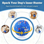 Smart Interactive Dog Toy, Automatic Moving Bouncing and Stimulation Interactive Dog Ball, Pet-Safe E-TPU Material, IP54 Waterproof Rating, Anti Boredom Dog Toys to Keep Them Busy,White