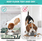 Dog Food Mats for Floors Absorbent, Cat Food Mat - Pet Cat Feeding Mat Quick Dry, Dog Bowl Mats for Water, Pet Supplies Feeding Placemat 16" x 24" Boho